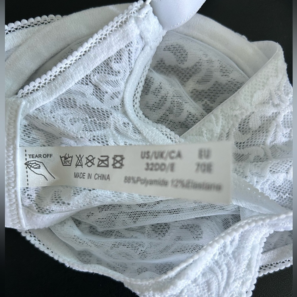 White Lace Underwire Bra - Women's Intimates - Picture 8 of 9
